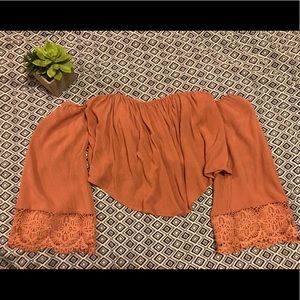 A cute & fun off the shoulder top!!!